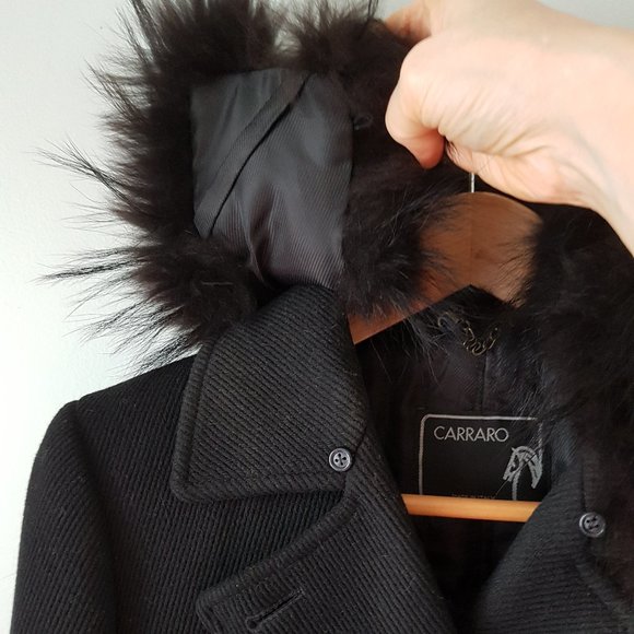 Classic Black Double-Breasted Coat - Picture 5 of 13